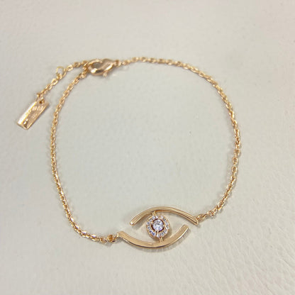 [Love Lucky] Bracelet Lucky Eye avec diamants pavés