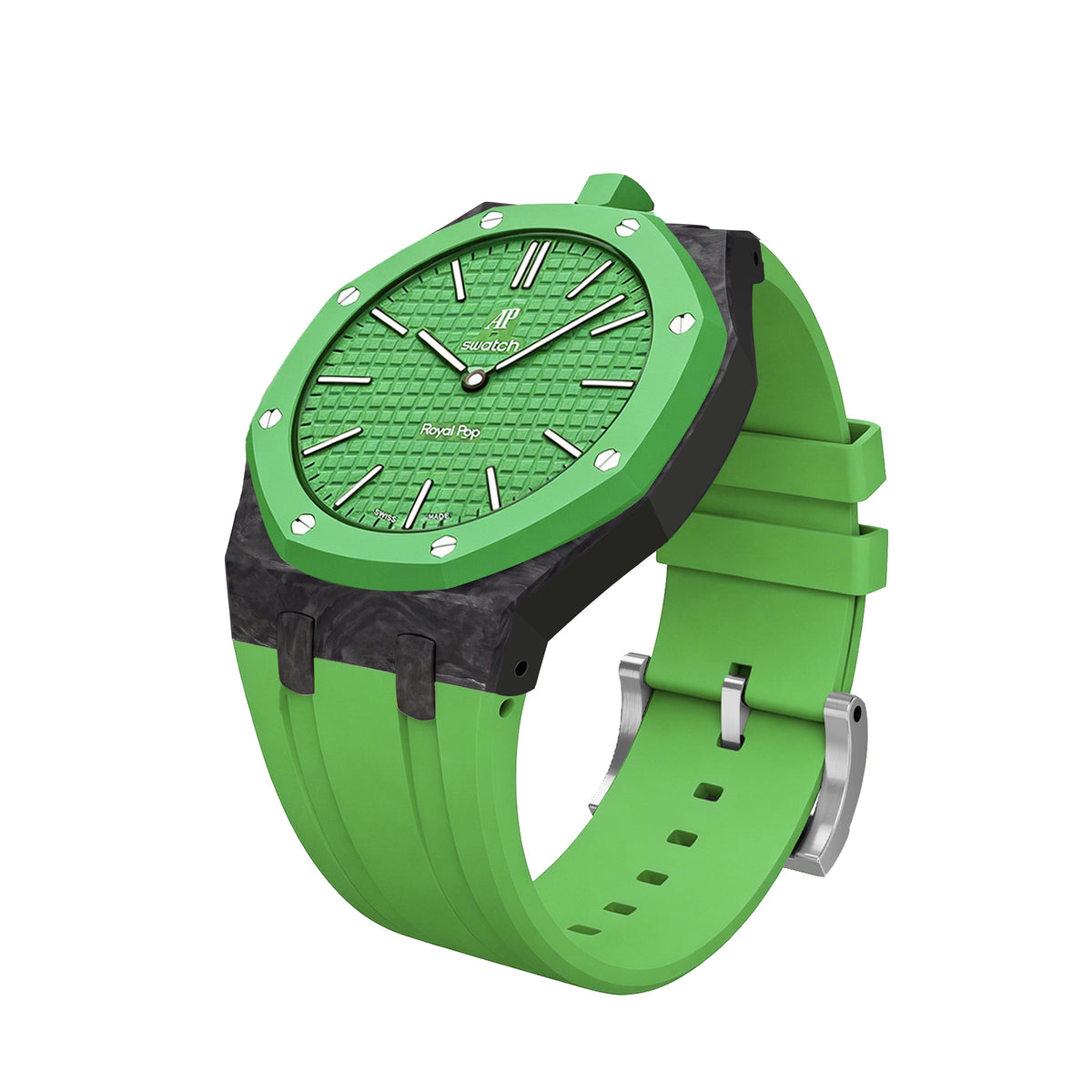 Royal Oak Pop exclusif, boîtier en fibre de carbone et bracelet en silicone