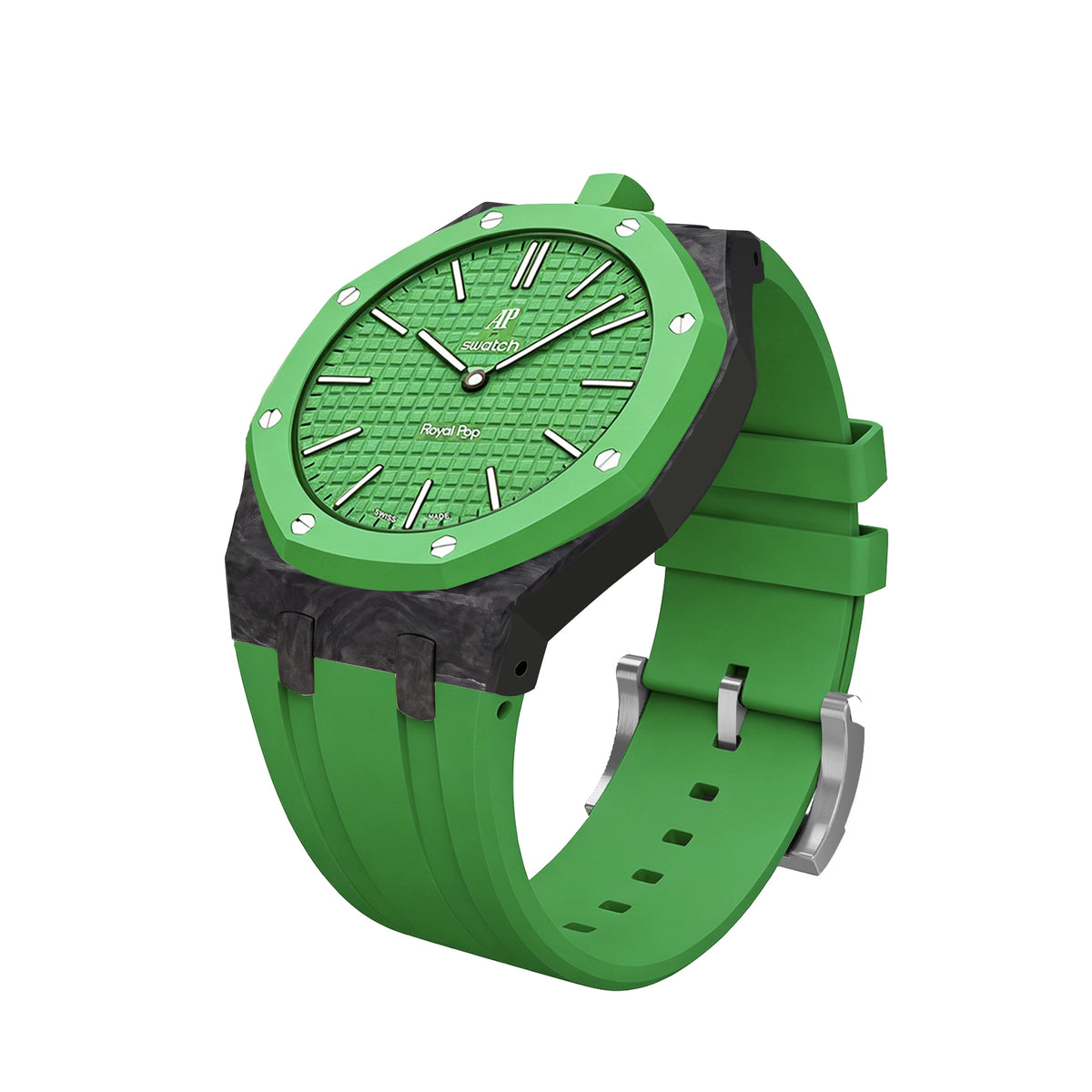 Royal Oak Pop exclusif, boîtier en fibre de carbone et bracelet en silicone
