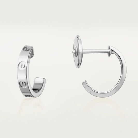 [Love Lucky]LOVE EARRINGS 2.65MM SILVER