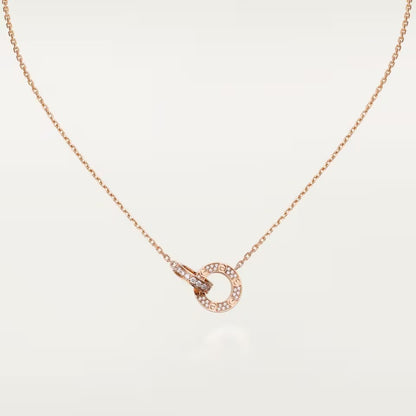 [Love Lucky]LOVE  FULL DIAMOND PENDANT NECKLACE