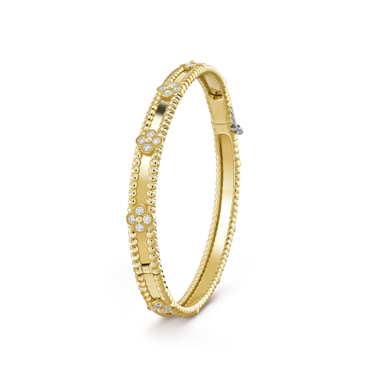 [Love Lucky]CLOVER ARMBAND 4MM DIAMANTEN