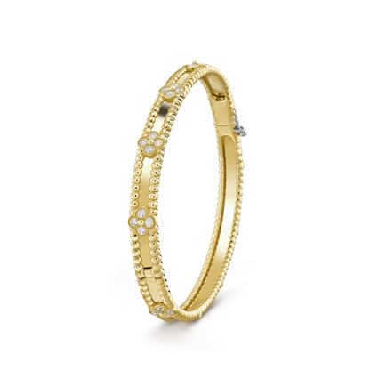 [Love Lucky]CLOVER ARMBAND 4MM DIAMANTEN