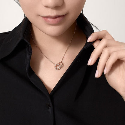 [Love Lucky]LOVE  FULL DIAMOND PENDANT NECKLACE
