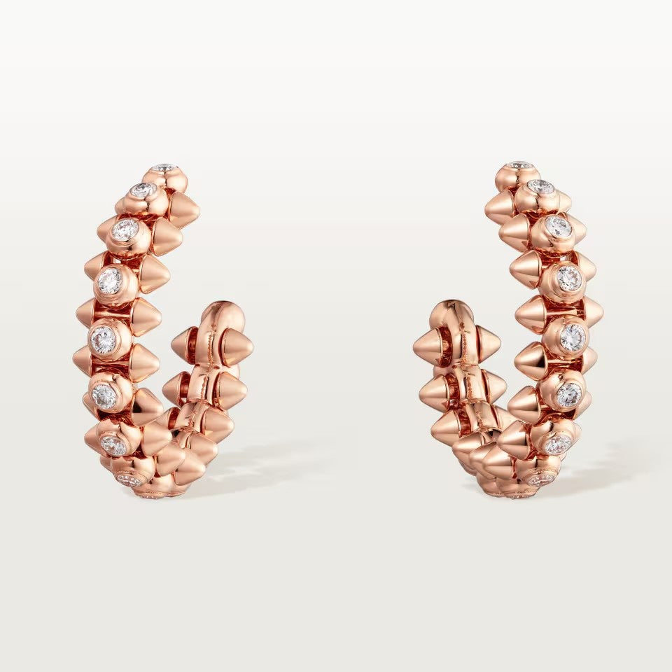 [Love Lucky]CLASH FULL DIAMOND MEDIUM EARRINGS