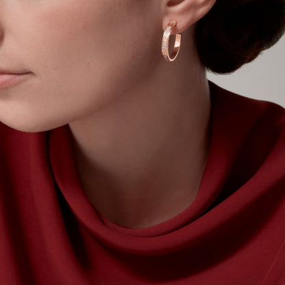 [Love Lucky]LOVE EARRINGS 3.6MM DIAMOND PAVED
