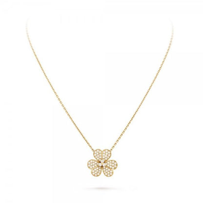[Love Lucky]COLLIER FLEUR EN DIAMANTS
