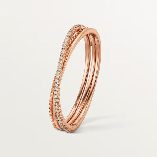 [Love Lucky]ETINCELLE HALF-PAVED DIAMOND BRACELET