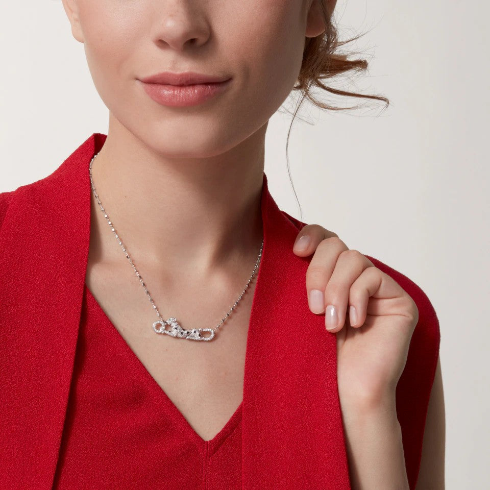 [Love Lucky]PANTHERE PAVED DIAMOND NECKLACE
