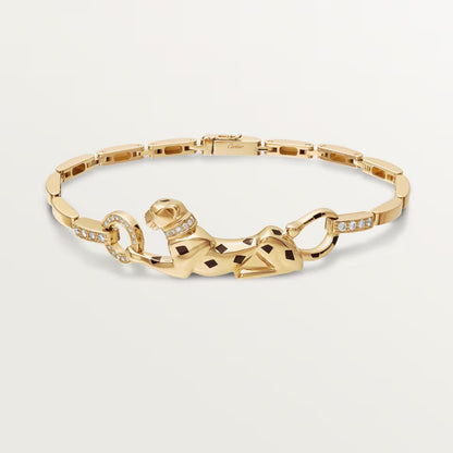 [Love Lucky]PANTHERE HALF DIAMOND ON CHAIN BRACELET