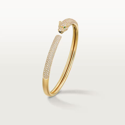 [Love Lucky]PANTHERE FULL DIAMOND OPEN BRACELET