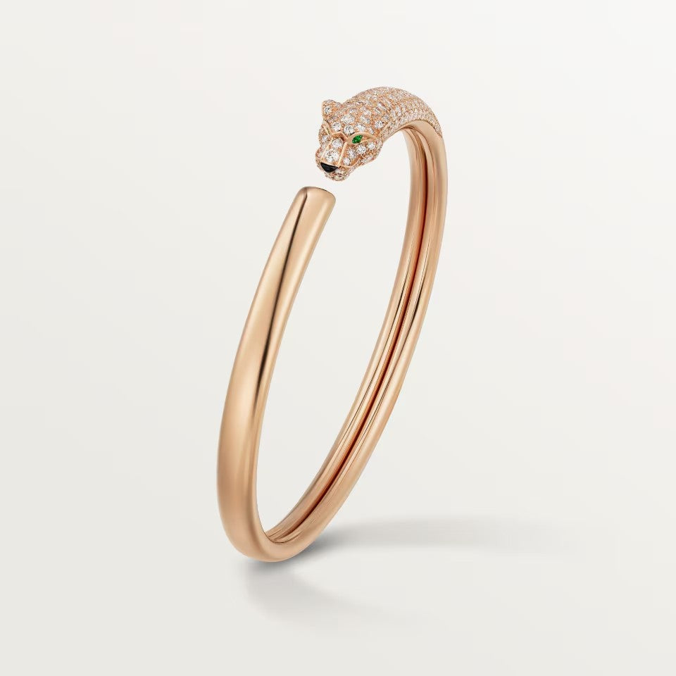 [Love Lucky]PANTHERE HALF DIAMOND OPEN BRACELET