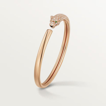 [Love Lucky]PANTHERE HALF DIAMOND OPEN BRACELET