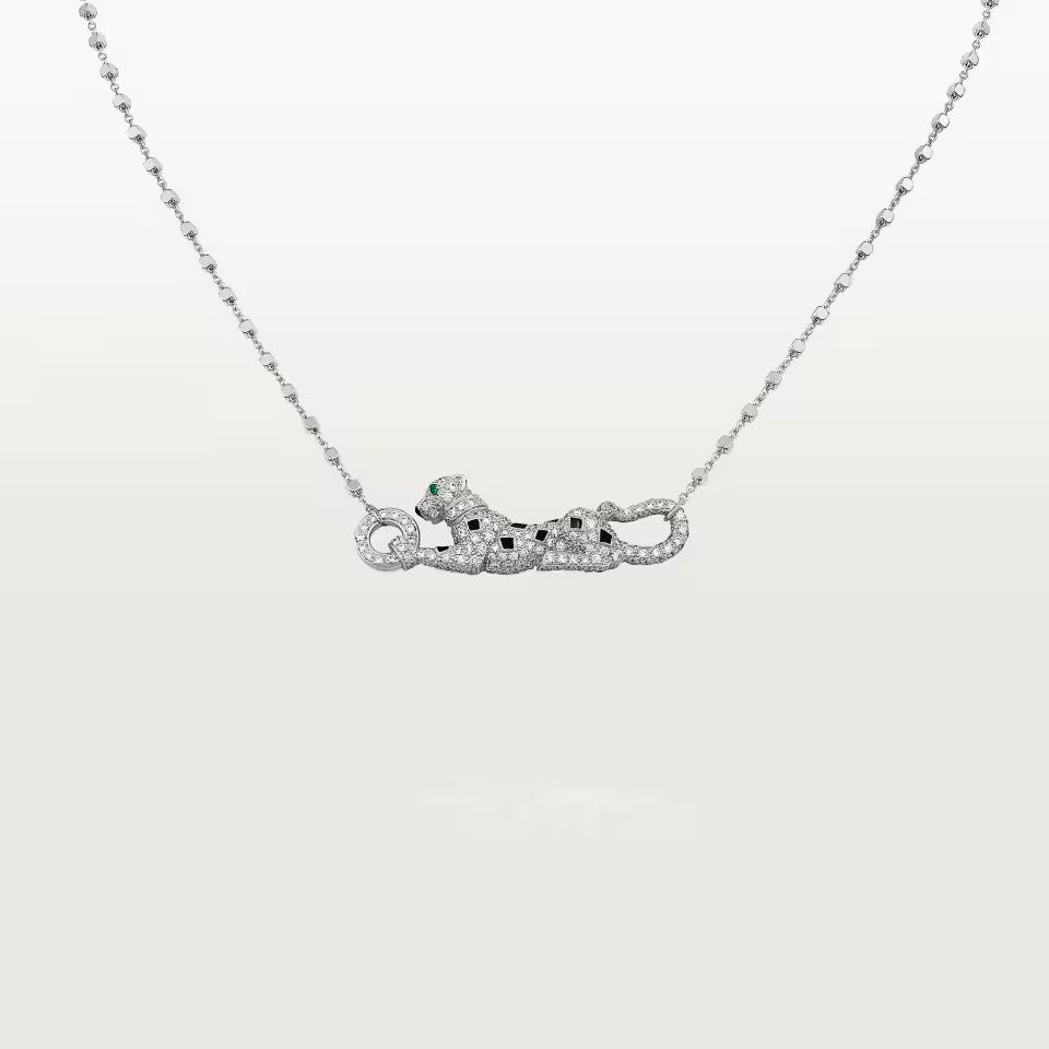 [Love Lucky]PANTHERE PAVED DIAMOND NECKLACE