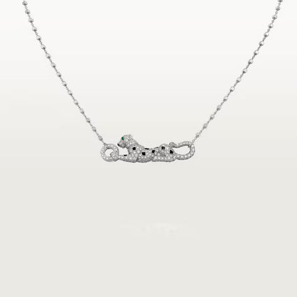 [Love Lucky]PANTHERE PAVED DIAMOND NECKLACE