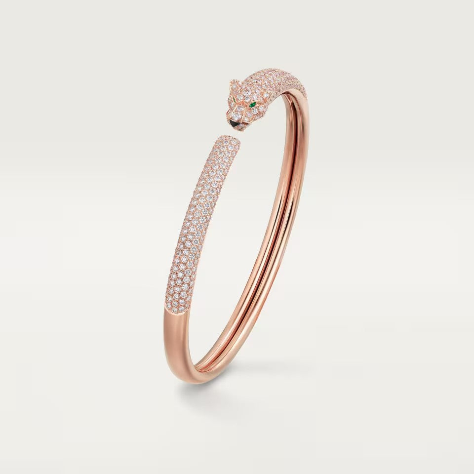 [Love Lucky]PANTHERE FULL DIAMOND OPEN BRACELET