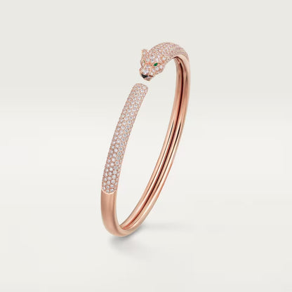 [Love Lucky]PANTHERE FULL DIAMOND OPEN BRACELET