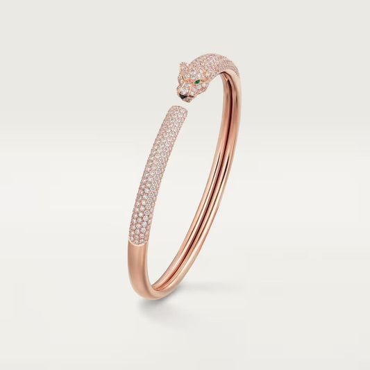 [Love Lucky]PANTHERE FULL DIAMOND OPEN BRACELET