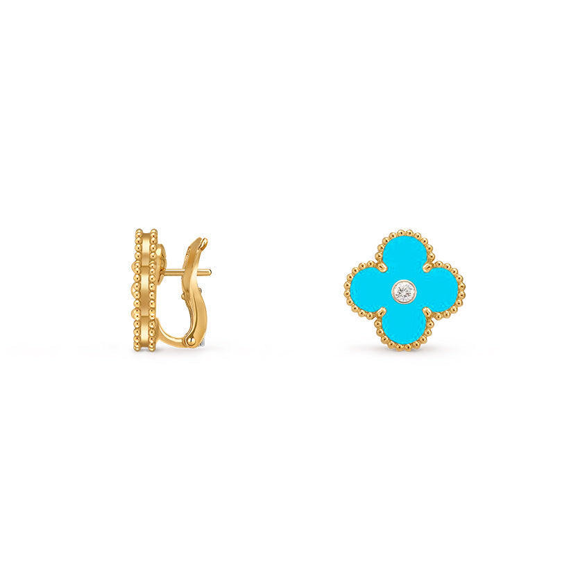 [Love Lucky]CLOVER 15MM MOP DIAMOND EARRINGS COLLECTION