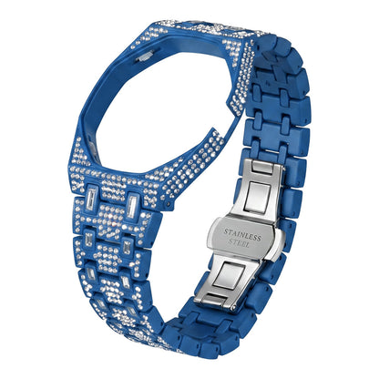 Royal Oak Pop Exclusivo con caja de biocerámica y correa de biocerámica totalmente engastado con diamantes