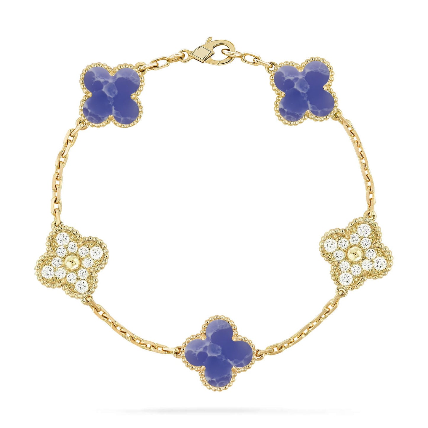 [Love Lucky]CLOVER 5 MOTIF BLUE VEINS BRACELET COLLECTION