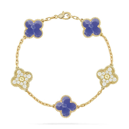 [Love Lucky]CLOVER 5 MOTIF BLUE VEINS BRACELET COLLECTION