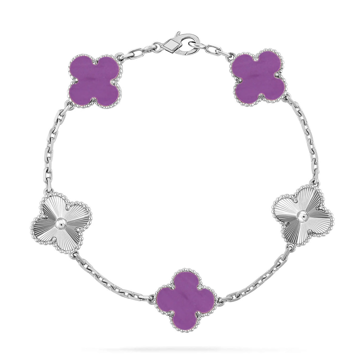 [Love Lucky] CLOVER 5 MOTIF VIOLET BRACELET COLLECTION