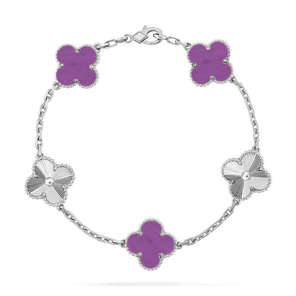 [Love Lucky] CLOVER 5 MOTIF VIOLET BRACELET COLLECTION