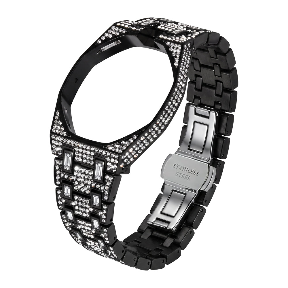 Royal Oak Pop Exclusivo con caja de biocerámica y correa de biocerámica totalmente engastado con diamantes