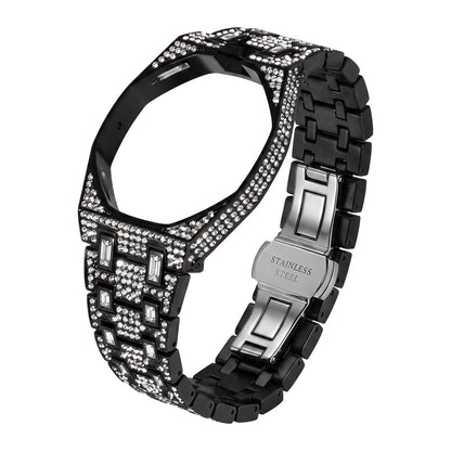 Royal Oak Pop Exclusivo con caja de biocerámica y correa de biocerámica totalmente engastado con diamantes