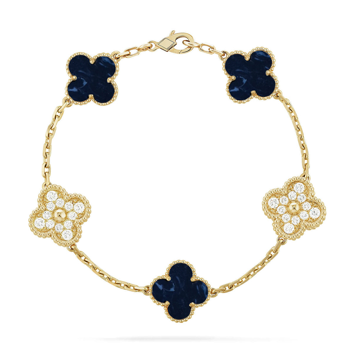 [Love Lucky]CLOVER 5 MOTIF PIETERSITE BRACELET COLLECTION