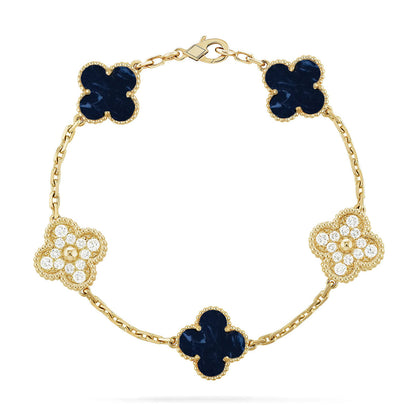 [Love Lucky]CLOVER 5 MOTIF PIETERSITE BRACELET COLLECTION