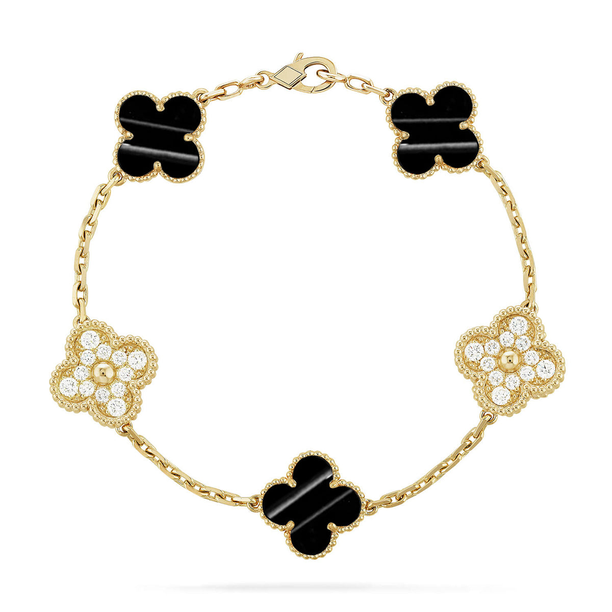 [Love Lucky] CLOVER 5 MOTIF PULSAR STONE BRACELET COLLECTION