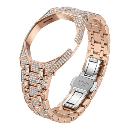 Royal Oak Pop Exclusivo con caja de biocerámica y correa de biocerámica totalmente engastado con diamantes