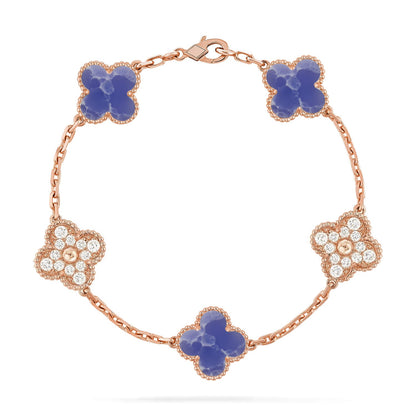 [Love Lucky]CLOVER 5 MOTIF BLUE VEINS BRACELET COLLECTION