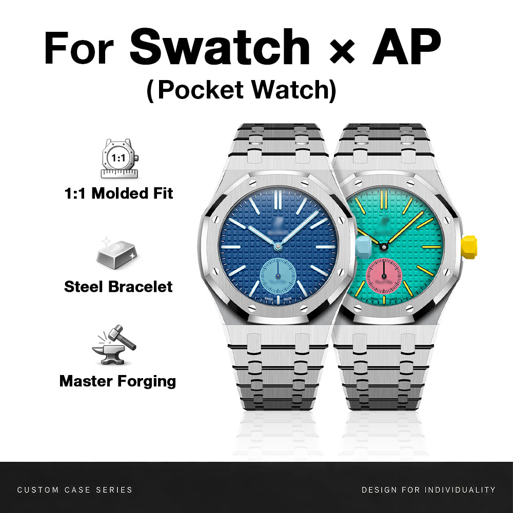 Bracelet de montre intégré enveloppant pour Royal Oak Pop Exclusive, boîtier et bracelet en acier