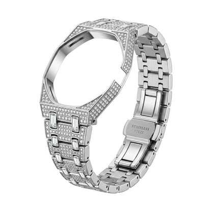 Royal Oak Pop Exclusivo con caja de biocerámica y correa de biocerámica totalmente engastado con diamantes