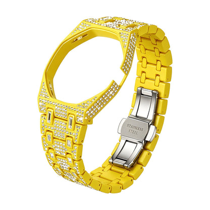 Royal Oak Pop Exclusivo con caja de biocerámica y correa de biocerámica totalmente engastado con diamantes