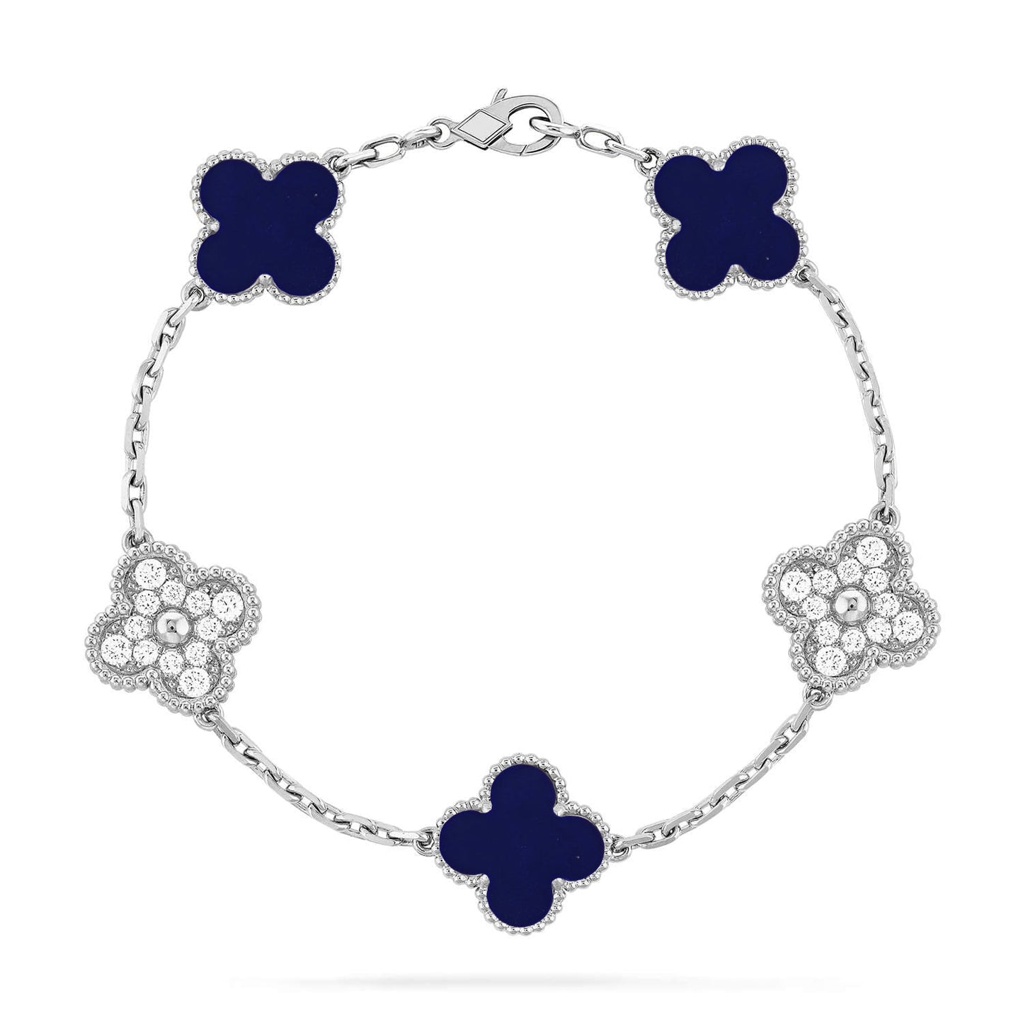 [Love Lucky]CLOVER 5 MOTIF LAPIS LAZULI BRACELET COLLECTION