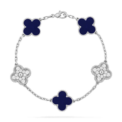 [Love Lucky]CLOVER 5 MOTIF LAPIS LAZULI BRACELET COLLECTION