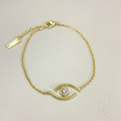 [Love Lucky] Bracelet Lucky Eye avec diamants pavés