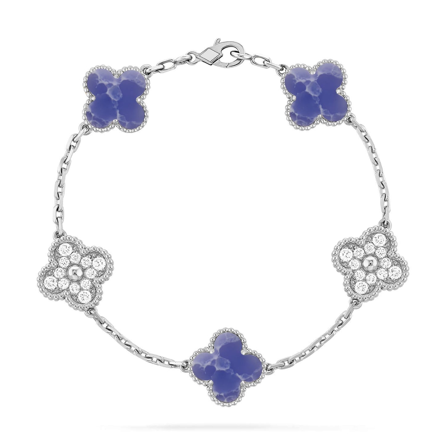 [Love Lucky]CLOVER 5 MOTIF BLUE VEINS BRACELET COLLECTION