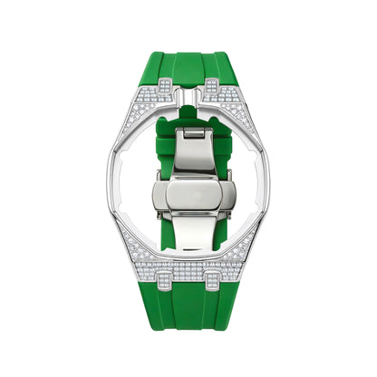 Royal Oak Pop exclusivo con caja de acero, diamantes (moissanita) y correa de silicona