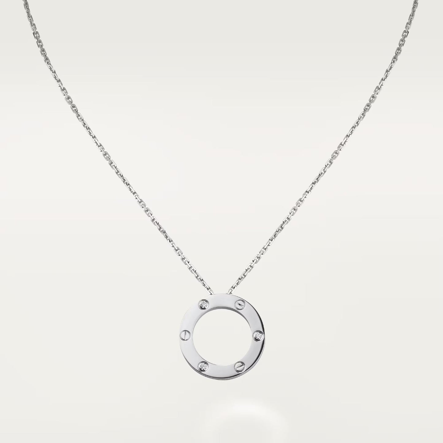 [Love Lucky]LOVE NECKLACE 16MM 3 DIAMONDS