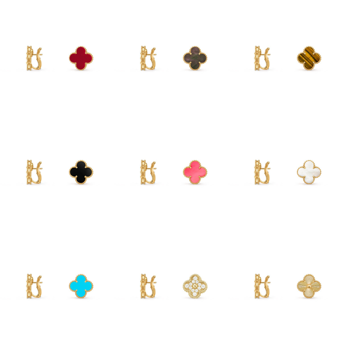 [Love Lucky]CLOVER 15MM MOP EARRINGS COLLECTION