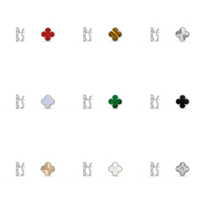 [Love Lucky]CLOVER SILVER 15MM MOP EARRINGS COLLECTION