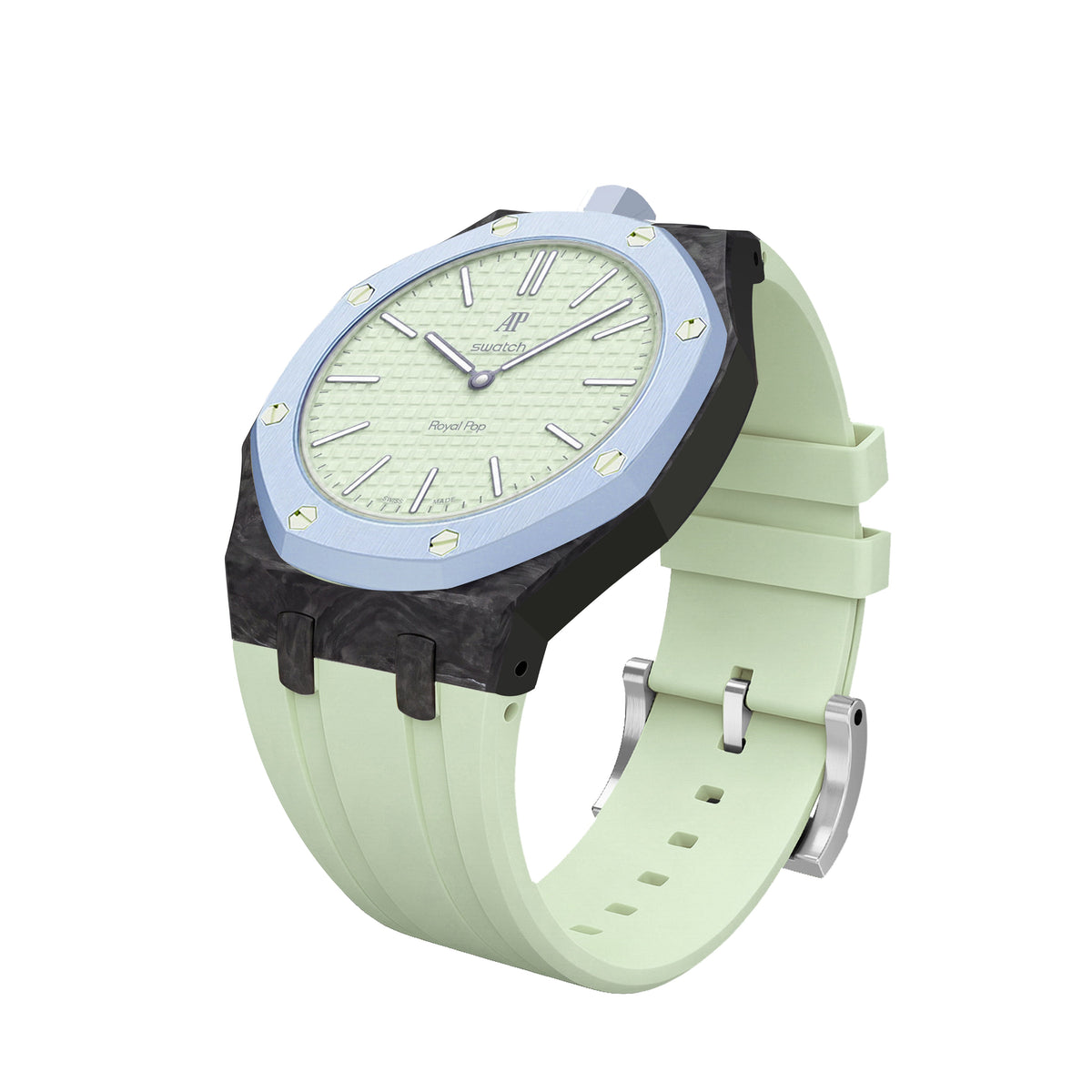 Royal Oak Pop exclusif, boîtier en fibre de carbone et bracelet en silicone