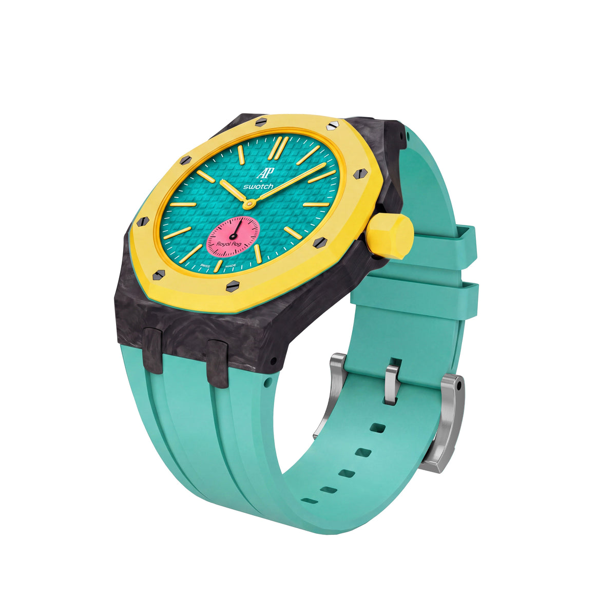 Royal Oak Pop exclusif, boîtier en fibre de carbone et bracelet en silicone