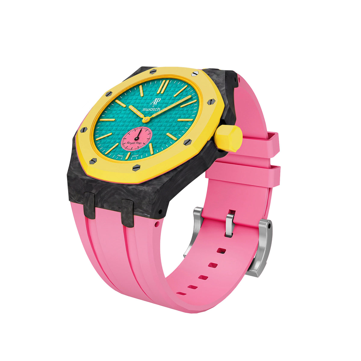 Royal Oak Pop exclusif, boîtier en fibre de carbone et bracelet en silicone