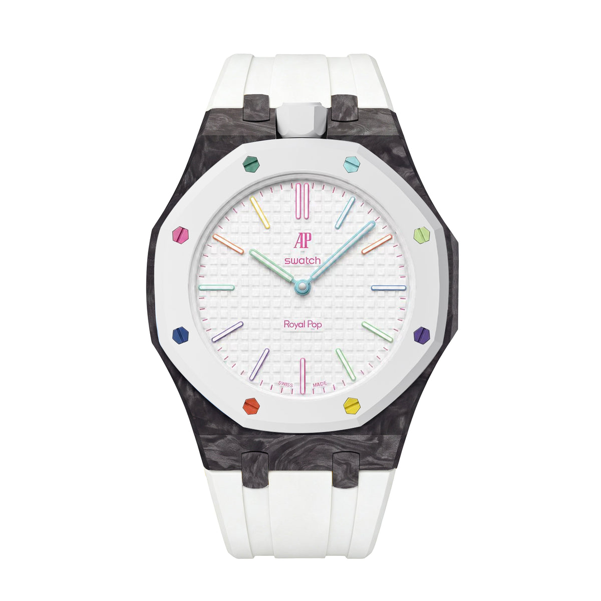 Royal Oak Pop exclusif, boîtier en fibre de carbone et bracelet en silicone